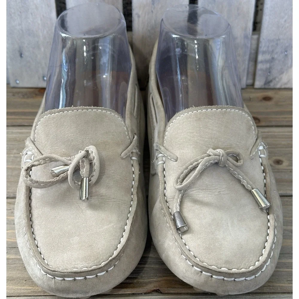 Mercanti Fiorentini Driving Moccasins Shoes Leather Women's Size 8 B Beige